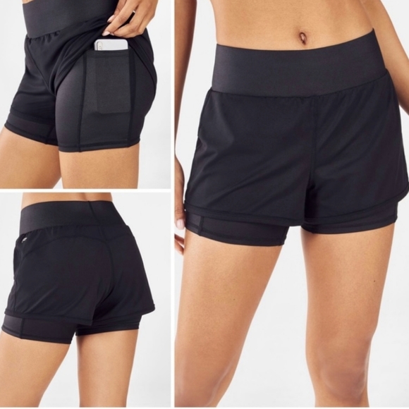 Fabletics Olesia Running Overlay shorts! - Picture 3 of 9
